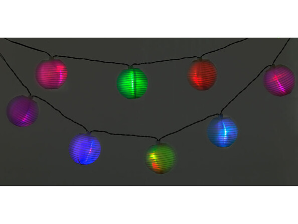 Guirlande LED solaire 3,8 m à 20 mini-lampions - multicolore