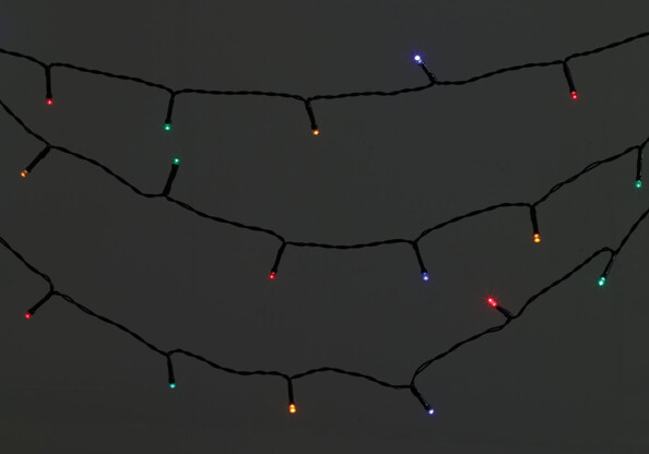 guirlande lumineuse rouge bleu jaune vert pour exterieur 50m avec chargeur solaire lunartec