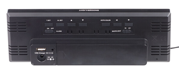 dos horloge gros numéros pour seniors avec sortie USB 1a pour chargement smartphones nc3986 infactory