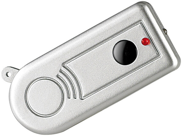 Télécommande infrarouge aspect aluminium alimentée par pile bouton CR2032