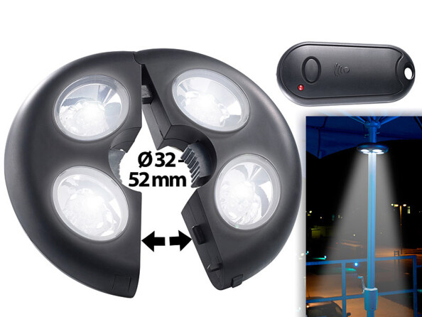 Lampe pour parasol télécommandée