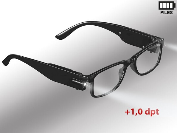 Lunettes de lecture à LED - Dioptrie +1,0