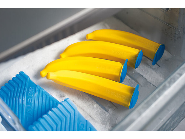 4 moules à glace en forme de banane