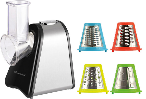 rape universelle electrique avec 4 rapes pour fromage legumes chocolat rosenstein