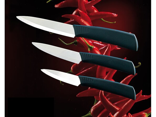 3 Couteaux professionnels en céramique 7,5/10/12,5 cm