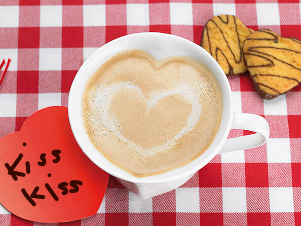 Tasse en porcelaine en forme de cœur