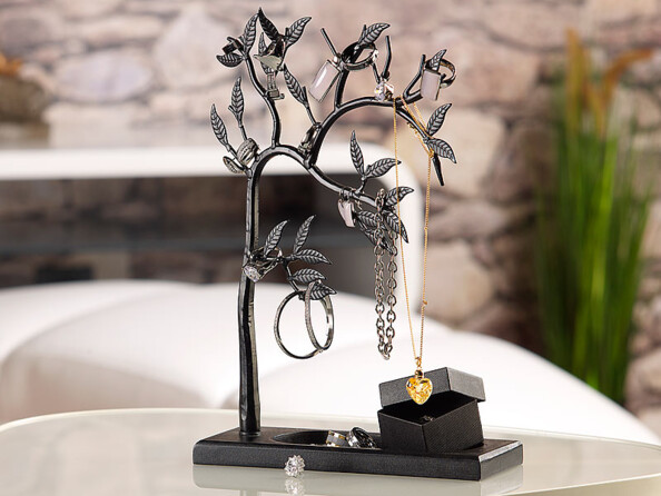 2 arbres à bijoux en métal