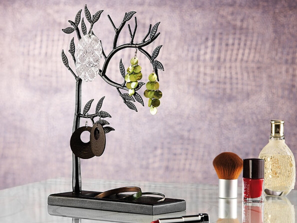 2 arbres à bijoux en métal