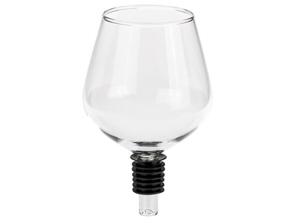 Embout pour bouteille en forme de verre à vin