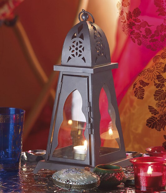 Lampe orientale en verre transparent 26 cm