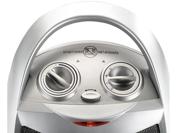 Chauffage d'appoint pivotant céramique Sichler. Panneau de commande