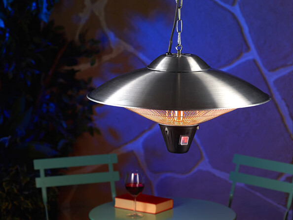 Chauffage radiant mis en situation