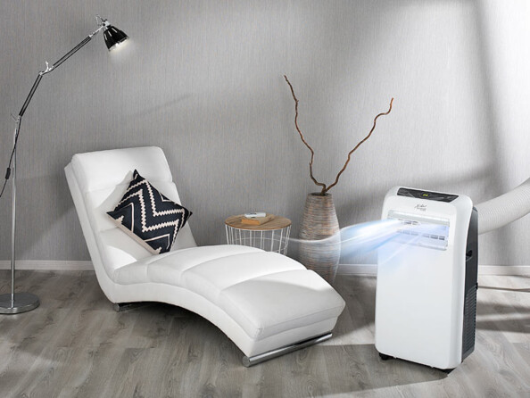 Climatiseur mobile 2600 W / 9000 BTU/h Sichler. Avec télécommande