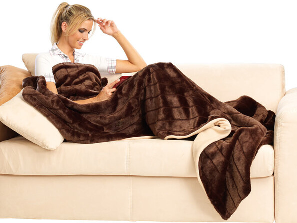 Couverture Imitation Fourrure Brune