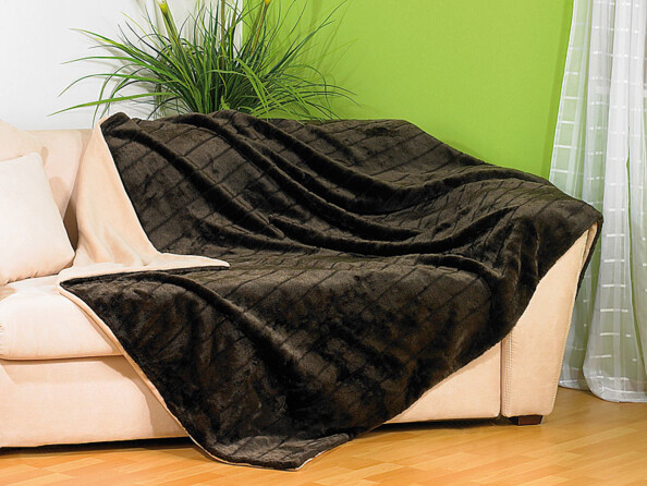 Couverture Imitation Fourrure Brune