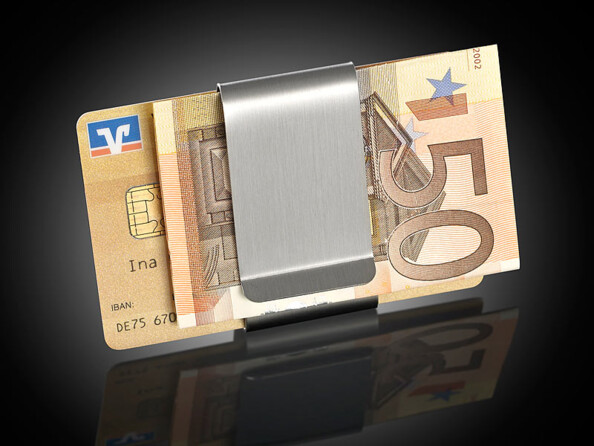 Double pince à billets en acier inoxydable