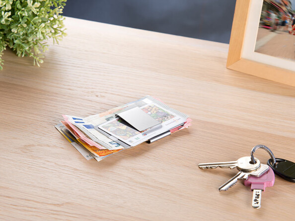 Double pince à billets en acier inoxydable