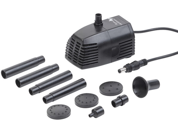 Fontaine de bassin solaire "Biosphère" Royal Gardineer. IPX8