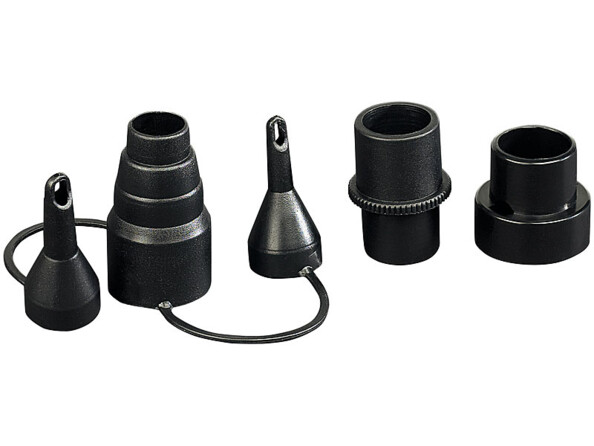 Gonfleur électrique Infactory. Livré avec 2 embouts et un embout avec 2 valves