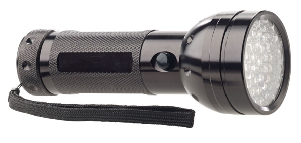 lampe de poche led avec lumière noire pour detection faux billets taches sperme draps