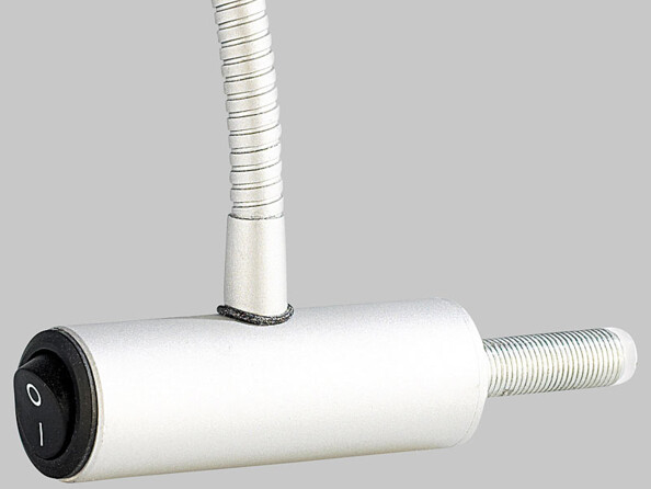 Axse de fixation avec interrupteur d'une lampe LED à col de cygne