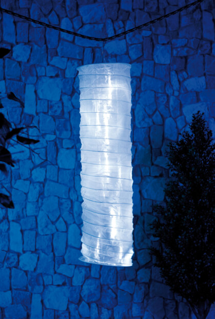 lampe solaire en papier style lampion chinois avec led blanc et capteur solaire pour alimentation gratuite