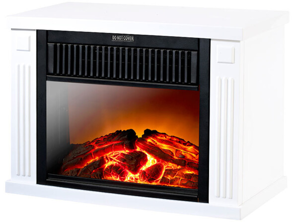Mini-cheminée électrique 1200 W - blanc