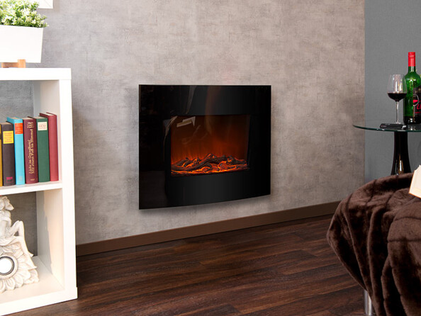 Mini cheminée électrique murale 2000 W à radiateur soufflant