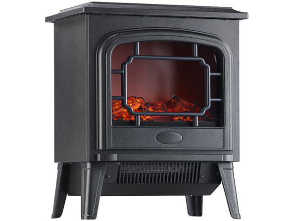 Poêle électrique. Sûr et propre : pas de suie, pas de fumée, pas de flamme