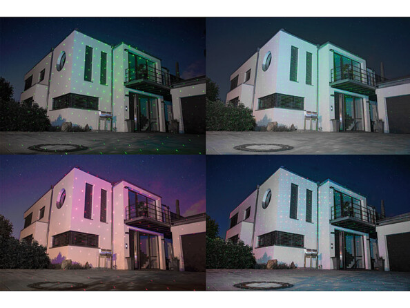 Projecteur laser rouge et vert d'extérieur effet pluie d'étoiles