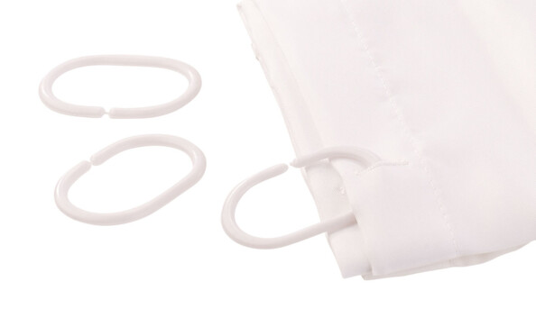 Rideau de douche 180 x 200 cm - Anti-moisissures - Blanc