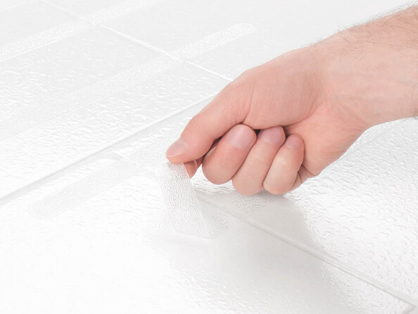 Set de 6 bandes antidérapantes autocollantes pour baignoire et douche