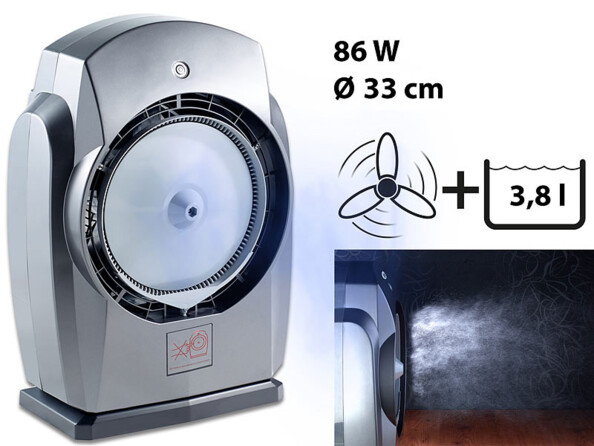 Ventilateur avec vaporisateur pour intérieur / extérieur