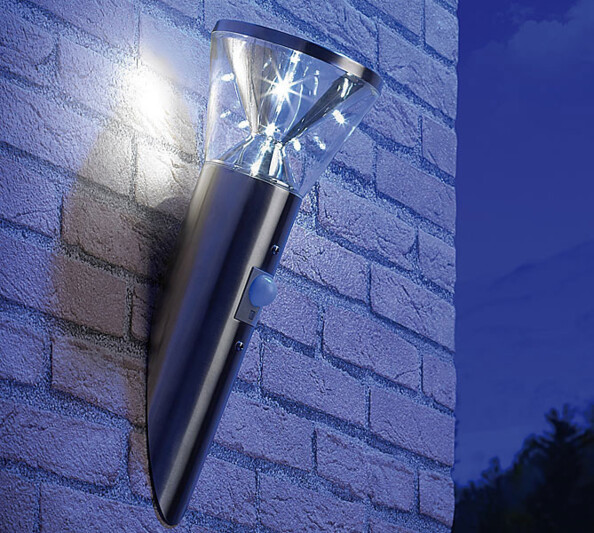 4 appliques solaires à LED avec capteur PIR