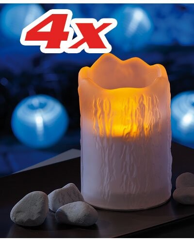 4 Bougies À Led Solaires ''Melting Candle''
