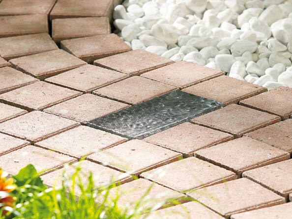 4 Pavés lumineux à LED solaires - 19,5 X 9,8 X 6 cm