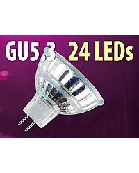 Ampoule 24 LED SMD GU5.3 rouge