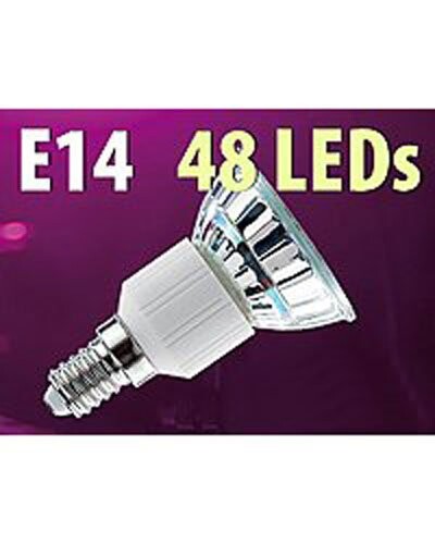 Ampoule 48 LED SMD E14 blanc froid