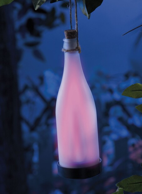 4 bouteilles à LED solaires - couleur changeante