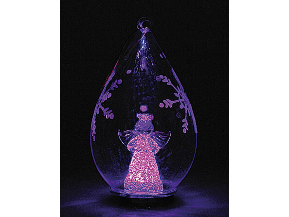 Décorations lumineuses en verre soufflé, lot de 2