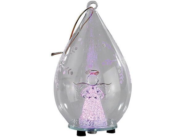 Décorations lumineuses en verre soufflé, lot de 2