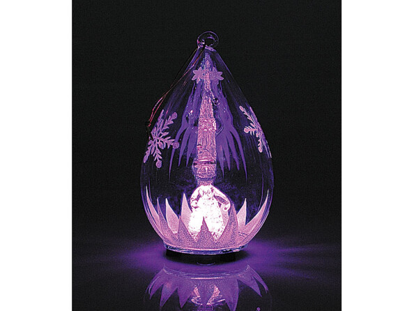 Décorations lumineuses en verre soufflé, lot de 2