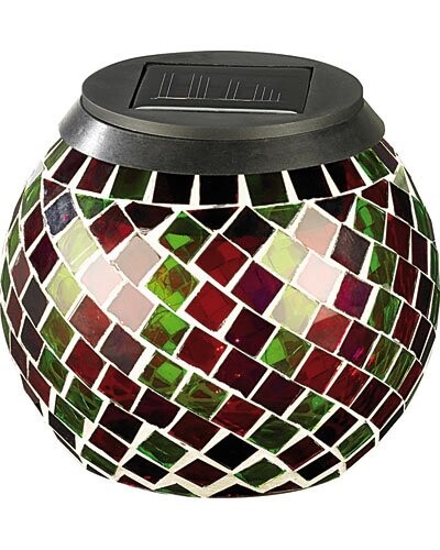 Lampe à LED solaire Mosaïque - rouge / vert / bleu