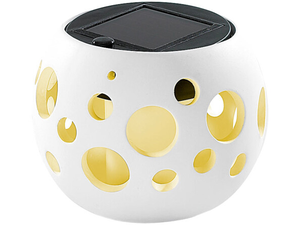 4 Lanternes à LED solaires blanches - modèle ''Bollos''