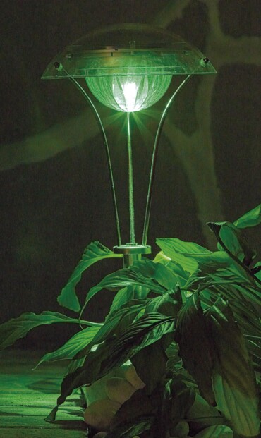 Lanterne solaire chromée à LED ''Rainbow''