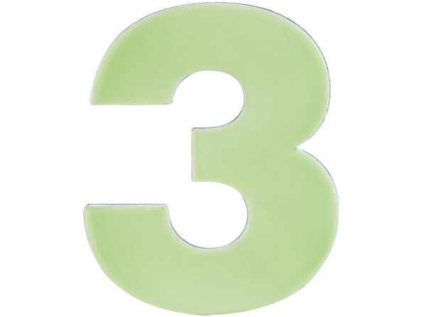 Numéro de maison phosphorescent - ''3''