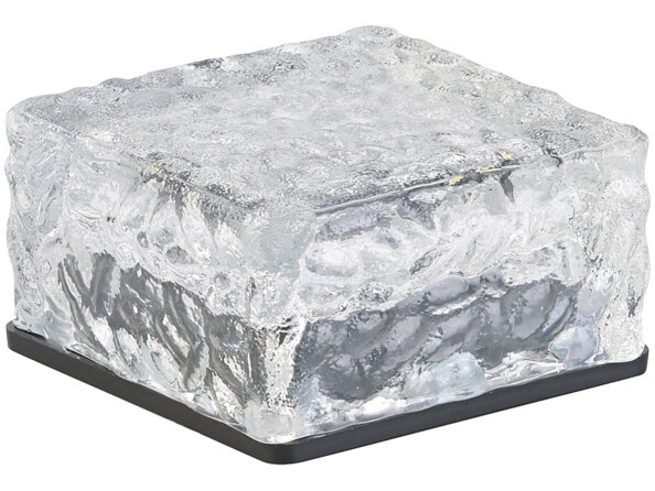 Pavé lumineux à LED solaire - 10 X 10 X 5 cm Lunartec. Autonomie 8h
