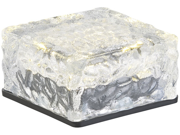 Pavé lumineux à LED solaire - 10 X 10 X 5 cm Lunartec. Résiste aux intempéries