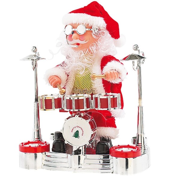 Père Noël Rock'N'Roll avec effets lumineux à LED de la marque Infactory
