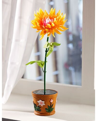 Plante artificielle à LED solaire couleur changeante
